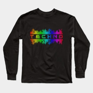 Techno EDM Equalizer Club Festival Music Long Sleeve T-Shirt